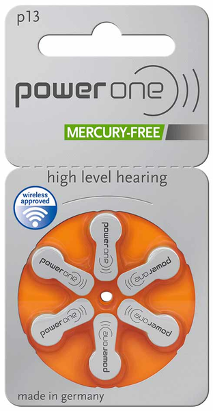 Batteries for bone vibrating hearing aids, size 13 (Item Code: 52065)