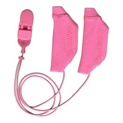 Lipstick Pink Ear Gear With Cord for Binaural Cochlear Implants (two ears) (Item Code: 55951)