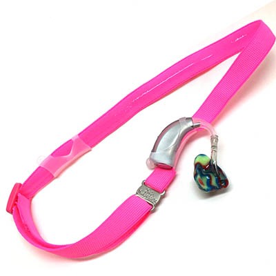 Neon Pink Ear Suspenders for Hearing Aids (Item Code: HA0003C)