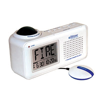 Lifetone Bedside Fire Alarm and Clock with Bed Shaker (Item Code: HLAC151)